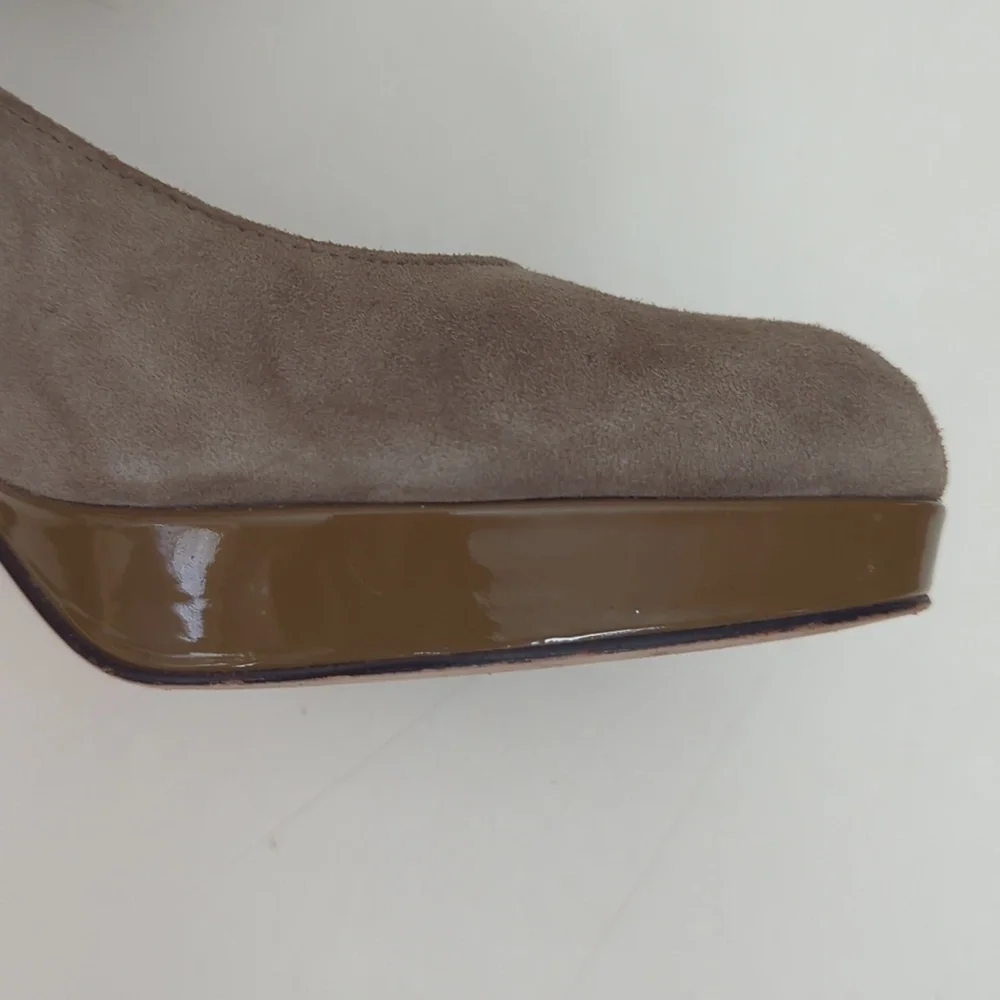Cole Haan Marisa Nike Air Platform Suede Heels Ten Rounded Toe Size 9.5 B - Picture 7 of 13
